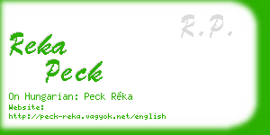 reka peck business card